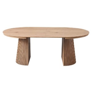 woo-48843 RIM-II ΤΡΑΠΕΖΙ ΤΡΑΠΕΖΑΡΙΑΣ - ΕΠΕΚΤΕΙΝΟΜΕΝΗ ΡΟΤΟΝΤΑ, ΜDF ΑΠΟΧΡΩΣΗ ΦΥΣΙΚΟ