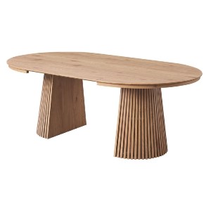 woo-48844 RIM-II ΤΡΑΠΕΖΙ ΤΡΑΠΕΖΑΡΙΑΣ - ΕΠΕΚΤΕΙΝΟΜΕΝΗ ΡΟΤΟΝΤΑ, ΜDF ΑΠΟΧΡΩΣΗ ΦΥΣΙΚΟ