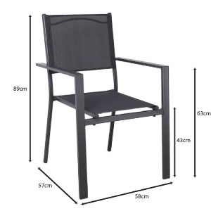 woo-49003_e-00025945_9-huge AMIRAL ΠΟΛΥΘΡΟΝΑ DINING ΣΤΟΙΒΑΖΟΜΕΝΗ, ΑΛΟΥΜΙΝΙΟ ΑΝΘΡΑΚΙ - TEXTILENE ΓΚΡΙ