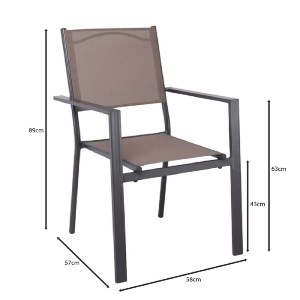 woo-49004_e-00025946_9-huge AMIRAL ΠΟΛΥΘΡΟΝΑ DINING ΣΤΟΙΒΑΖΟΜΕΝΗ, AΛΟΥΜΙΝΙΟ ΑΝΘΡΑΚΙ - TEXTILENE CAPPUCCINO