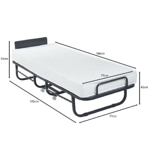 woo-50553_e-00025543_9-huge COLMAN ΚΡΕΒΑΤΙ ΠΤΥΣΣΟΜΕΝΟ ΒΟΗΘΗΤΙΚΟ ΜΕΤΑΛΛΟ ΒΑΦΗ ΜΑΥΡΟ, ΣΤΡΩΜΑ 12CM