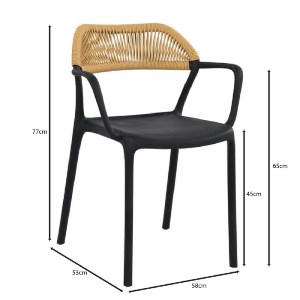 woo-50557_e-00026239_9-huge DOLLI ΠΟΛΥΘΡΟΝΑ ΣΤΟΙΒΑΖΟΜΕΝΗ, PP-UV ΜΑΥΡΟ, ROPE WICKER ΦΥΣΙΚΟ