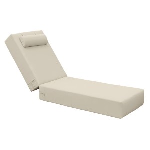 woo-50611 SUNLOUNGER ΜΑΞΙΛΑΡΙ ΞΑΠΛΩΣΤΡΑΣ 20CM, ΠΡΟΣΚΕΦΑΛΟ, ΥΦΑΣΜΑ WATER REPELLENT SANDY, ΦΕΡΜΟΥΑΡ