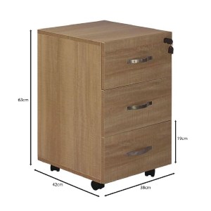 woo-50618_e-00022071_9-huge UNIT ΣΥΡΤΑΡΙΕΡΑ ΓΡΑΦΕΙΟΥ, 3 ΣΥΡΤΑΡΙΑ, ΤΡΟΧΗΛΑΤΗ, MELAMINE ΑΠΟΧΡΩΣΗ SONOMA