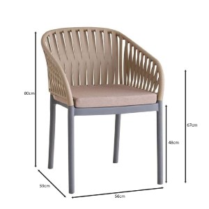 woo-50650_e-00026290_9-huge EMERY ΠΟΛΥΘΡΟΝΑ ΒΕΡΑΝΤΑΣ-ΚΗΠΟΥ PP-UV SAND BEIGE-ΑΝΘΡΑΚΙ, ΜΑΞΙΛΑΡΙ ΜΠΕΖ (KD)