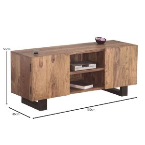 woo-50664_e-00018087_9-huge NELSON ΕΠΙΠΛΟ TV ΜΕΤΑΛΛΟ ΒΑΦΗ ΜΑΥΡΟ, ΞΥΛΟ ΑΚΑΚΙΑ ΦΥΣΙΚΟ