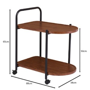 woo-50690_e-00025684_9-huge TROLLEY - ΒΟΗΘΗΤΙΚΟ ΤΡΑΠΕΖΑΚΙ ΜΕΤΑΛΛΟ ΒΑΦΗ ΜΑΥΡΟ, MDF WITH PVC ΑΠΟΧΡΩΣΗ ΚΑΡΥΔΙ