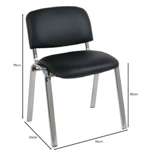 woo-50874_e-00024117_9-huge SIGMA ΚΑΡΕΚΛΑ ΣΤΟΙΒΑΖΟΜΕΝΗ ΓΡΑΦΕΙΟΥ ΕΠΙΣΚΕΠΤΗ, ΧΡΩΜΙΟ, PVC ΜΑΥΡΟ