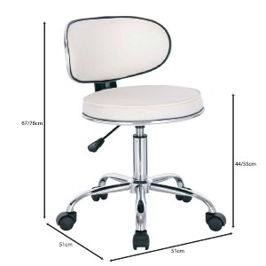 woo-50937_e-00023123_9-huge GLORY ΣΚΑΜΠΟ ΜΕ ΠΛΑΤΗ, ΧΡΩΜΙΟ PU ΑΣΠΡΟ, ΤΡΟΧΗΛΑΤΟ, ΡΥΘΜΙΣΗ ΥΨΟΥΣ, ΠΕΡΙΣΤΡΕΦΟΜΕΝΟ