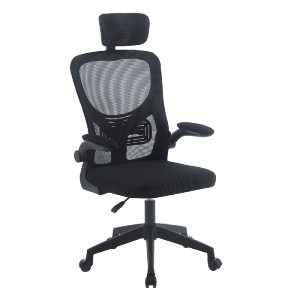 woo-50953 BF3055 ΠΟΛΥΘΡΟΝΑ ΓΡΑΦΕΙΟΥ- ΔΙΕΥΘΥΝΤΗ, MESH ΜΑΥΡΟ