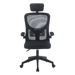 woo-50956 BF3055 ΠΟΛΥΘΡΟΝΑ ΓΡΑΦΕΙΟΥ- ΔΙΕΥΘΥΝΤΗ, MESH ΜΑΥΡΟ