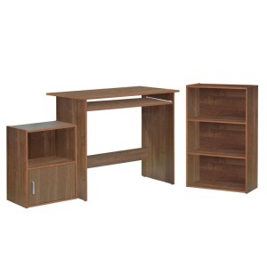 woo-98614 DECON SET ΓΡΑΦΕΙΟ ΚΕΡΑΣΙ: ΓΡΑΦΕΙΟ 90X50X75CM ΒΙΒΛΙΟΘΗΚΗ 50X23X80CM ΝΤΟΥΛΑΠΙ 41X29X54CM