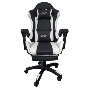 zougris-01.0291 A6060 ΜΑΥΡΟ/ΛΕΥΚΟ ΠΟΛΥΘΡΟΝΑ GAMING/ΜΕ ΥΠΟΠΟΔΙΟ
