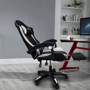 zougris-01.0291 A6060 ΜΑΥΡΟ/ΛΕΥΚΟ ΠΟΛΥΘΡΟΝΑ GAMING/ΜΕ ΥΠΟΠΟΔΙΟ