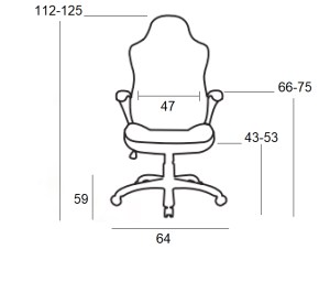 zougris-01.0411 A9937 ΜΑΥΡΟ/ΛΕΥΚΟ PVC ΠΟΛΥΘΡΟΝΑ GAMING/ΜΕ ΥΠΟΠΟΔΙΟ