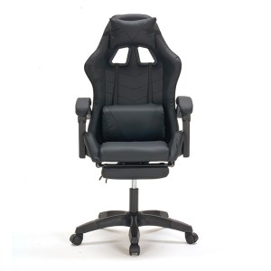zougris-01.0412 A9937 ΜΑΥΡΟ PVC ΠΟΛΥΘΡΟΝΑ GAMING/ΜΕ ΥΠΟΠΟΔΙΟ