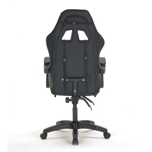 zougris-01.0412 A9937 ΜΑΥΡΟ PVC ΠΟΛΥΘΡΟΝΑ GAMING/ΜΕ ΥΠΟΠΟΔΙΟ