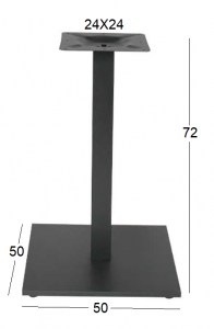 Zougris - 08.0067 FLAT PROMO 50Χ50Χ72ΕΚ. ΒΑΣΗ ΜΕΤΑΛΛΙΚΗ ΜΕ ΡΕΓ/ΡΟΥΣ