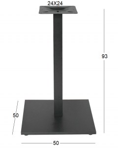 Zougris - 08.0067H FLAT PROMO ΜΕΣΑΙΟΥ ΥΨΟΥΣ 50Χ50Χ93ΕΚ. ΒΑΣΗ ΜΕΤΑΛΛΙΚΗ ΜΕ ΡΕΓ/ΡΟΥΣ