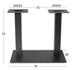 Zougris - 08.0069 FLAT PROMO 70Χ40Χ72ΕΚ.ΜΑΚΡ/ΝΗ ΒΑΣΗ ΜΕΤΑΛΛΙΚΗ ΜΕ ΡΕΓ/ΡΟΥΣ