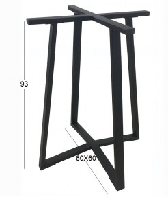 Zougris - 08.0163 BISTRO ΜΕΣΑΙΟΥ ΥΨΟΥΣ 60X60X93ΕΚ. ΒΑΣΗ ΜΕΤΑΛΛΙΚΗ ΜΕ ΡΕΓ/ΡΟΥΣ