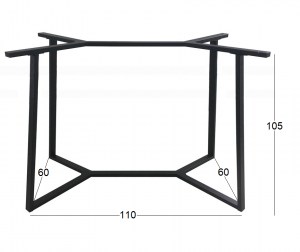 Zougris - 08.0165 BISTRO ΨΗΛΗ 110X60X105ΕΚ. ΒΑΣΗ ΜΕΤΑΛΛΙΚΗ ΜΕ ΡΕΓ/ΡΟΥΣ