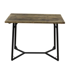 zougris-08.0166.1 BISTRO ΤΡΑΠΕΖΙ BAR 120X65X98ΕΚ. ΜΑΥΡΟ ΜΕΤΑΛΛΟ-ΞΥΛΟ