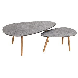 zougris-09.0618 TAMY ΣΕΤ 2ΤΜΧ. CEMENT COLOR 116Χ65Χ45 & 75Χ43Χ40ΕΚ. ΤΡΑΠΕΖΙ ΣΑΛΟΝΙΟΥ