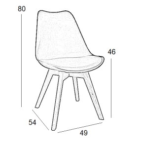 Zougris - 10.0017.S ΚΑΡΕΚΛΑ ΤΡΑΠΕΖΑΡΙΑΣ ΞΥΛΙΝΗ 4ΤΜΧ LOGAN PLUS CAPPUCCINO PP 49X54X46-80ΕΚ.