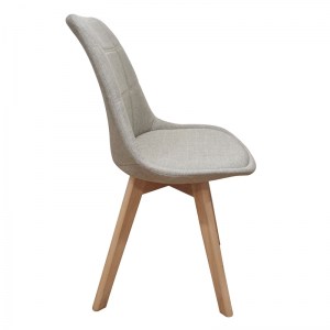 zougris-10.0086.S ΚΑΡΕΚΛΑ ΤΡΑΠΕΖΑΡΙΑΣ ΞΥΛΙΝΗ 4ΤΜΧ BIANCA BEIGE ΥΦΑΣΜΑ 49Χ53Χ82ΕΚ.