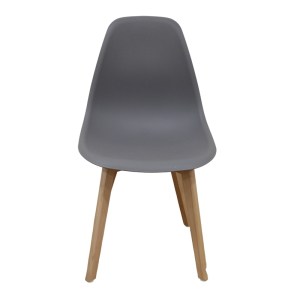 Zougris - 10.0096.S ΚΑΡΕΚΛΑ ΤΡΑΠΕΖΑΡΙΑΣ ΞΥΛΙΝΗ 4ΤΜΧ LOFT PLUS ΓΚΡΙ PP 46X46X41-81ΕΚ.