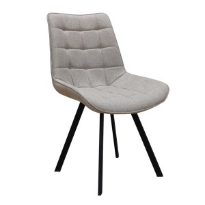 zougris-11.1579.S ΚΑΡΕΚΛΑ ΤΡΑΠΕΖΑΡΙΑΣ ΜΕΤΑΛΛΙΚΗ 4ΤΜΧ MIRA BEIGE ΥΦΑΣΜΑ 51X59X86ΕΚ.