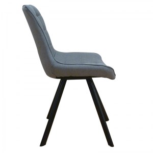zougris-11.1599.S ΚΑΡΕΚΛΑ ΤΡΑΠΕΖΑΡΙΑΣ ΜΕΤΑΛΛΙΚΗ 4ΤΜΧ MIRA GREY ΥΦΑΣΜΑ 51X59X86ΕΚ.