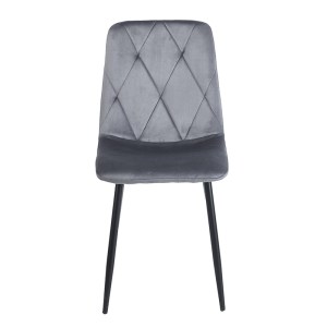 zougris-11.1621 EVA GREY VELVET ΥΦΑΣΜΑ ΚΑΡΕΚΛΑ ΜΕΤΑΛΛΙΚΗ