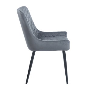 zougris-11.1625 VANESA GREY VELVET ΥΦΑΣΜΑ ΚΑΡΕΚΛΑ ΜΕΤΑΛΛΙΚΗ