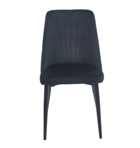 zougris-11.1634 OLIVIA BLACK VELVET/PU ΚΑΡΕΚΛΑ ΜΕΤΑΛΛΙΚΗ