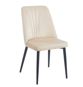 zougris-11.1635 OLIVIA BEIGE VELVET/PU ΚΑΡΕΚΛΑ ΜΕΤΑΛΛΙΚΗ