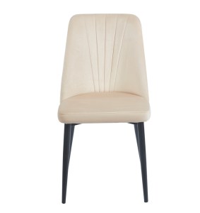 zougris-11.1635 OLIVIA BEIGE VELVET/PU ΚΑΡΕΚΛΑ ΜΕΤΑΛΛΙΚΗ