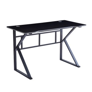 zougris-12.0065 ΓΡΑΦΕΙΟ 120X60X75ΕΚ.ΜΑΥΡΟ MDF/ΜΑΥΡΟ ΜΕΤΑΛΛΙΚΟ
