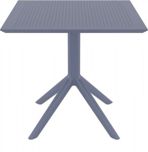 zougris-20.0245 SKY DARK GREY 80X80X74ΕΚ. ΤΡΑΠΕΖΙ ΠΟΛ/ΝΙΟΥ