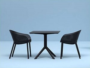 zougris-20.0246 SKY BLACK 80X80X74ΕΚ. ΤΡΑΠΕΖΙ ΠΟΛ/ΝΙΟΥ