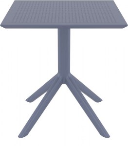 zougris-20.0250 SKY DARK GREY 70X70X74ΕΚ. ΤΡΑΠΕΖΙ ΠΟΛ/ΝΙΟΥ