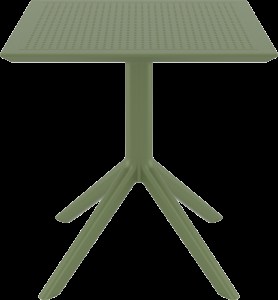 zougris-20.0253 SKY OLIVE GREEN 70X70X74ΕΚ. ΤΡΑΠΕΖΙ ΠΟΛ/ΝΙΟΥ