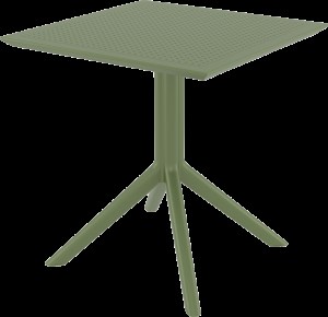 zougris-20.0253 SKY OLIVE GREEN 70X70X74ΕΚ. ΤΡΑΠΕΖΙ ΠΟΛ/ΝΙΟΥ