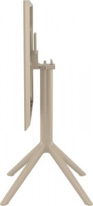 zougris-20.0281 SKY TAUPE 60Χ60X74ΕΚ. ΤΡΑΠΕΖΙ ΠΤΥΣ/ΝΟ ΠΟΛ/ΝΙΟΥ
