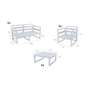 Zougris - 20.0447 MYKONOS SET 2ΘΕΣ.WHITE ΜΕ ΜΑΞ.(2ΘΕΣ.+2ΠΟΛ.+ΤΡΑΠ 65ΕΚ.)