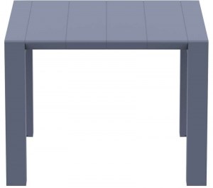 zougris-20.0570 VEGAS DARK GREY 100X100/140Χ75ΕΚ. ΕΠΕΚΤ. ΤΡΑΠΕΖΙ ΠΟΛ/ΝΙΟΥ