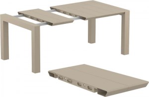 zougris-20.0573 VEGAS TAUPE 100X100/140Χ75ΕΚ. ΕΠΕΚΤ.ΤΡΑΠΕΖΙ ΠΟΛ/ΝΙΟΥ