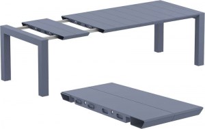 zougris-20.0577 VEGAS DARK GREY 100X180/220Χ75ΕΚ. ΕΠΕΚΤ.ΤΡΑΠΕΖΙ ΠΟΛ/ΝΙΟΥ