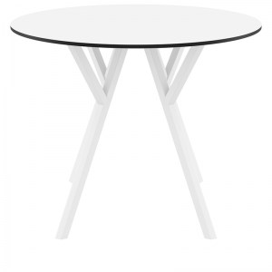 zougris-20.0824 MAX ΤΡΑΠΕΖΙ Φ90Χ74ΕΚ. WHITE LAMINATE 12MM